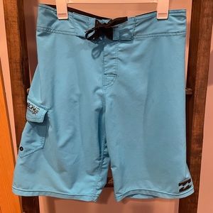 Light Blue Billabong Swim Shorts, size 31